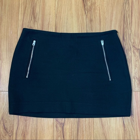 Aritzia Wilfred Ponte Clairaut Blk Mini Moto Skirt - Picture 2 of 9